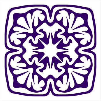 Seamless vector pattern in geometric ornament style.Tile Ornament. Vector illustration of symmetrical pattern mosaic