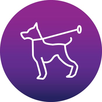 Dog Walking Vector Icon