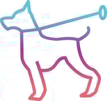 Dog Walking Vector Icon