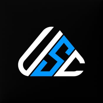USC letter logo creative design with vector graphic, USC simple and modern logo.
