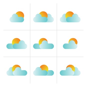 Daylight icon in gradient color trendy flat style. Symbol for vector Illustration design