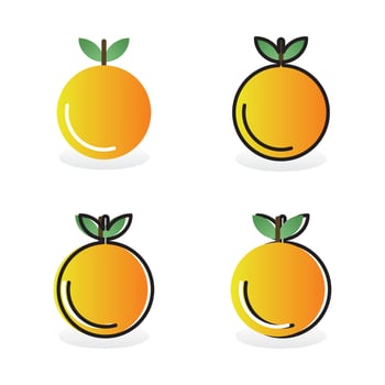 Segmented Orange Orange fruit icon on white background. vector