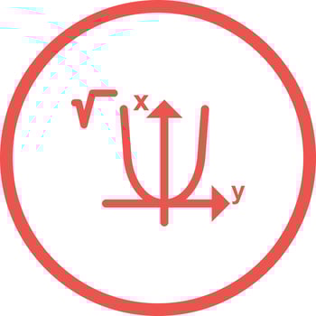 Beautiful algebra Glyph Vector Icon