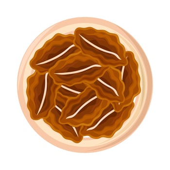 indian meal plate vector