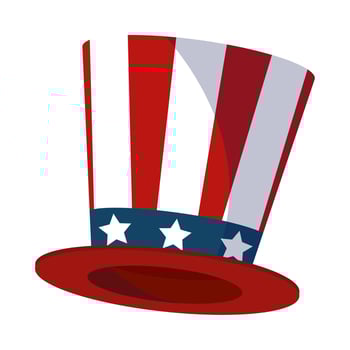 hat with US flag vector