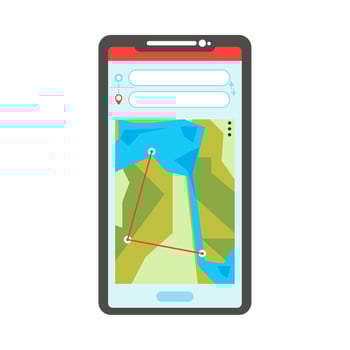 you are here app phone vector