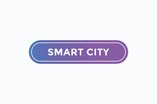 smart city button vectors.sign label speech bubble smart city vector