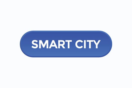 smart city button vectors.sign label speech bubble smart city vector