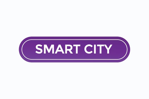 smart city button vectors.sign label speech bubble smart city vector