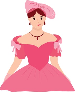 vector beautiful young woman hand drawn cartoon art illustration