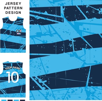 Abstract grunge blue and navy concept vector jersey pattern template for printing or sublimation sports uniforms football volleyball basketball e-sports cycling and fishing Free Vector