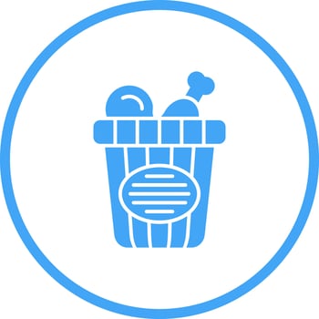 Chicken Bucket Vector Icon
