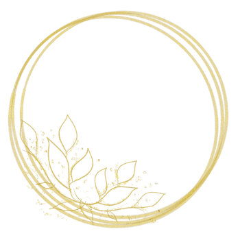 Gold Floral Rounded Frame Wreath Holiday Bokeh Background, Wedding Invitation Template png