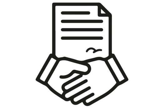 deal contract icon on transparent background png
