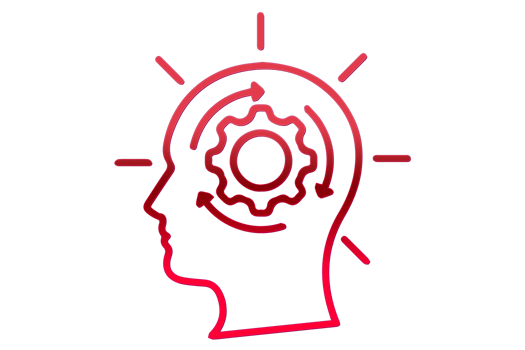 science brain icon on transparent background PNG