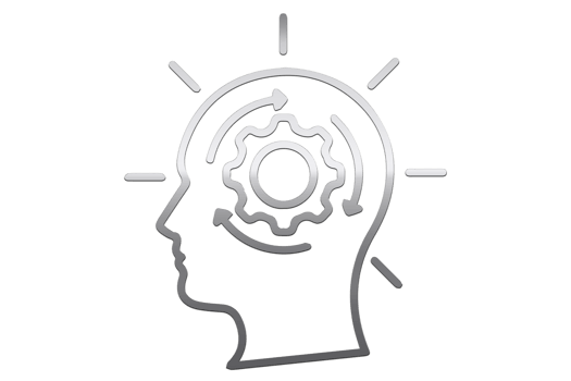 science brain icon on transparent background PNG