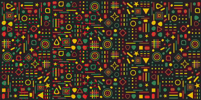 black history month background. African American History or Black History Month. Juneteenth Independence Day Background. Freedom or Emancipation day. Neo Geometric pattern concept. vector