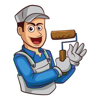 Painter and Decorator Illustration vector