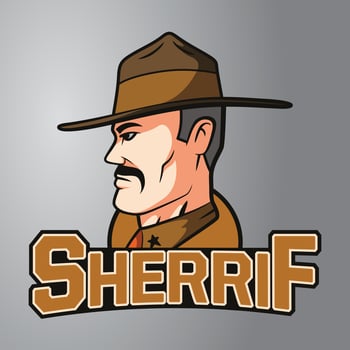 Sheriff Mascot Logo vector