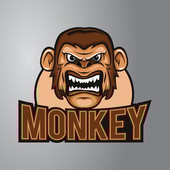 Monkey Mascot Logo vector
