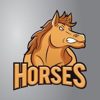 Horse Head Mascot Logo vector