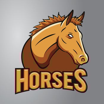 Horse Head Mascot Logo vector