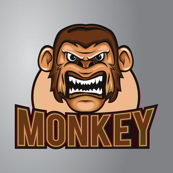 Monkey Mascot Logo vector