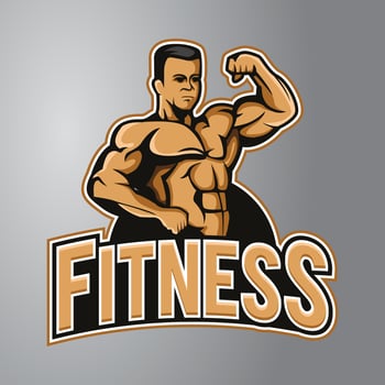 Fitness Mascot Logo vector