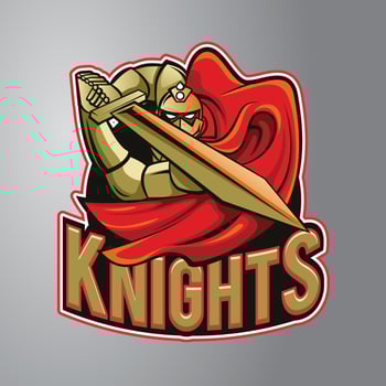 Warrior Knight Mascot Logo vector