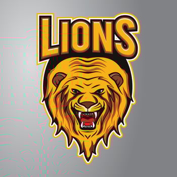 Lion Head Mascot Logo vector