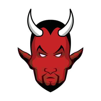 Devil Head Illustration Design vector