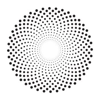 Abstract circle consisting of many dots vector