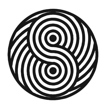 Abstract circle consisting of lines in the shape of a figure eight vector