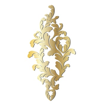 Vector damask vintage baroque scroll ornament swirl. Victorian monogram heraldic shield swirl. Retro floral leaf pattern border foliage antique  acanthus calligraphy engraved tattoo.Tile decor element
