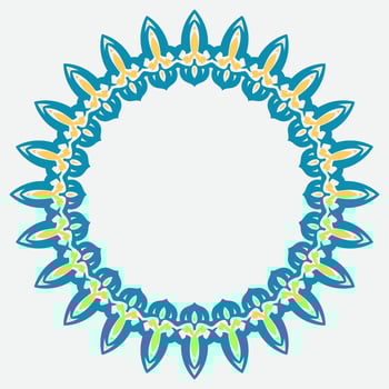 decorative round frame. circle frame. Vector design element.