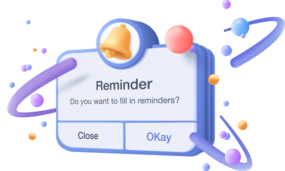 3D reminder in calendar. notifications page with floating elements. Alert for business planning ,events, reminder and timetable in background. 3d vector bell render on calendar png