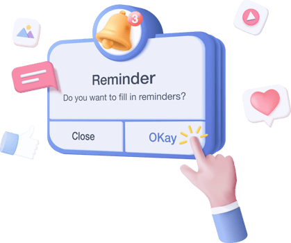 3D reminder in calendar. notifications page with floating elements. Alert for business planning ,events, reminder and timetable in background. 3d vector bell render on calendar png