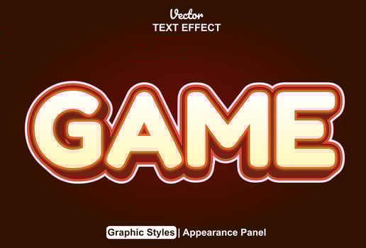Game text effects with graphic style and editable. vector