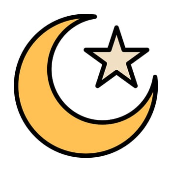 ramadan arabic islamic celebration icon set vector illustration tone color icon