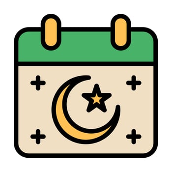 ramadan arabic islamic celebration icon set vector illustration tone color icon