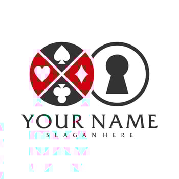Padlock Poker logo vector template, Creative Poker logo design concepts