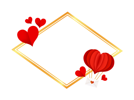 Valentine Love Frame Background png