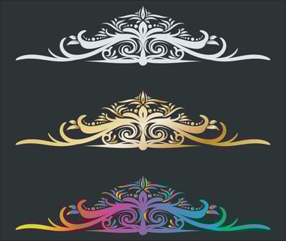 Swirls colorful template vector. Swash collections. Text divider for frame, border, title, pages. Vintage illustration template. Vector eps 10.
