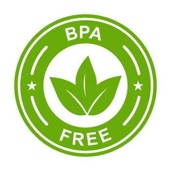 BPA FREE  bisphenol A and phthalates free icon vector non toxic plastic sign for graphic design, logo, website, social media, mobile app, UI illustration
