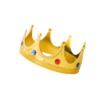 Realistic Golden Crown cutout, Png file