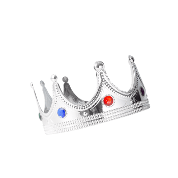 Realistic Silver Crown cutout, Png file
