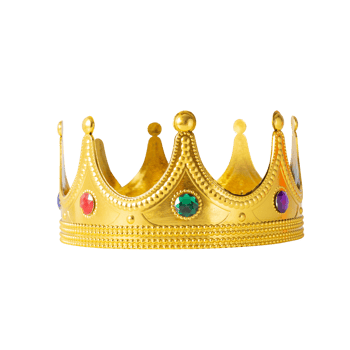 Realistic Golden Crown cutout, Png file