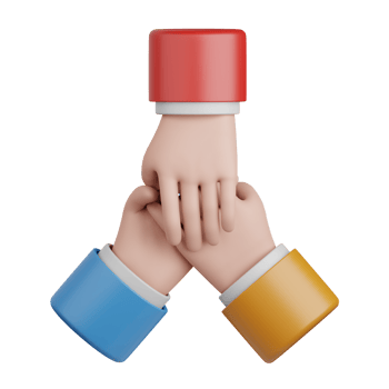 3d rendering teamwork isolated useful for business, industry, company, corporate and finance design png