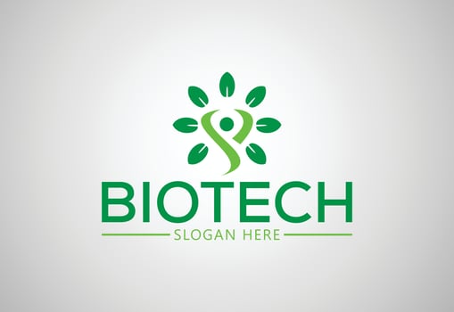 Biotechnology logo design, Vector design template