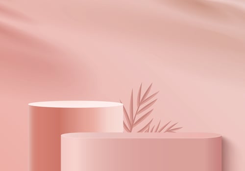 3d podium background product scene geometric cosmetic vector